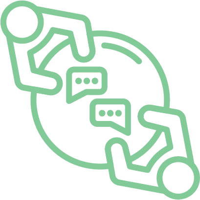 two people collaborating